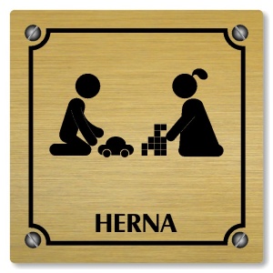 Herna, 100x100mm, zlatá, Kansas